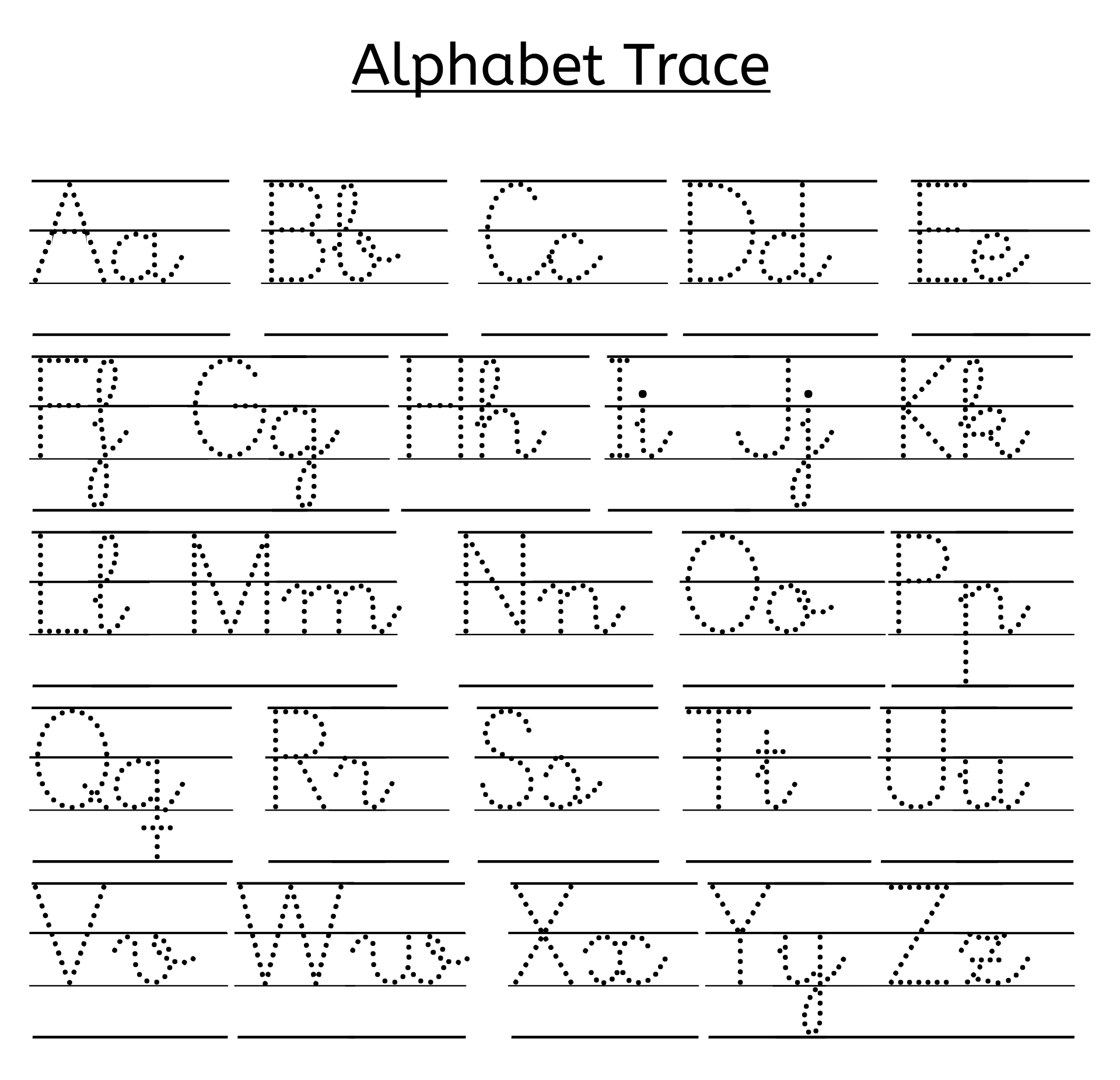Traceable Letters Printable