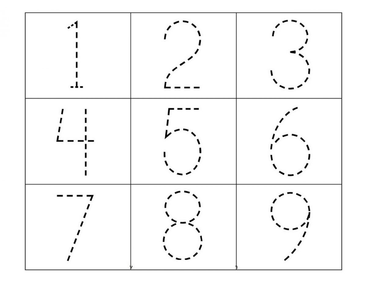 Traceable Number For Kids Learning Printable
