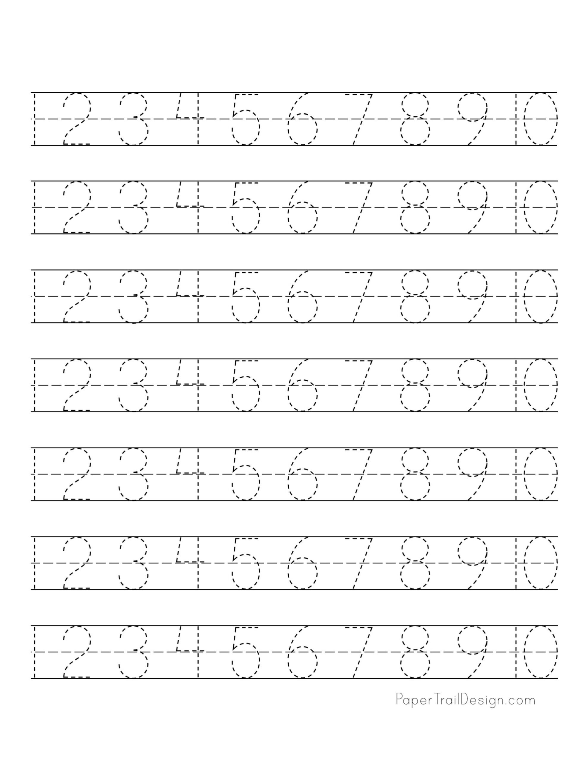 Traceable Numbers 1 20 Printables