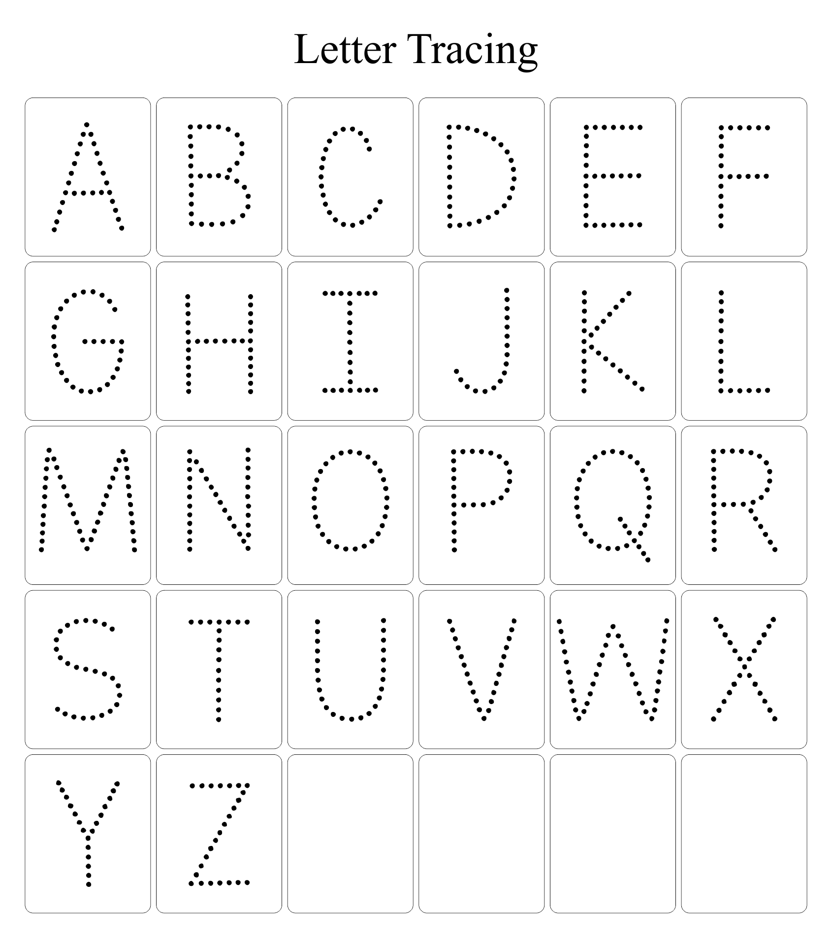 tracing the alphabet free printables