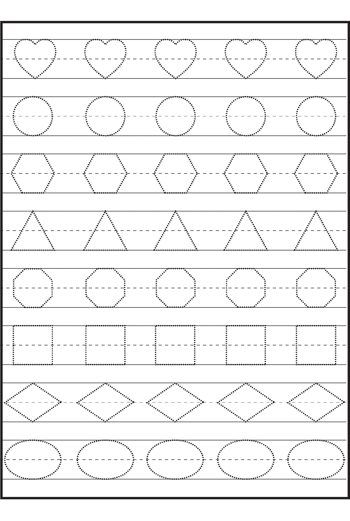 Tracing And Coloring Worksheets