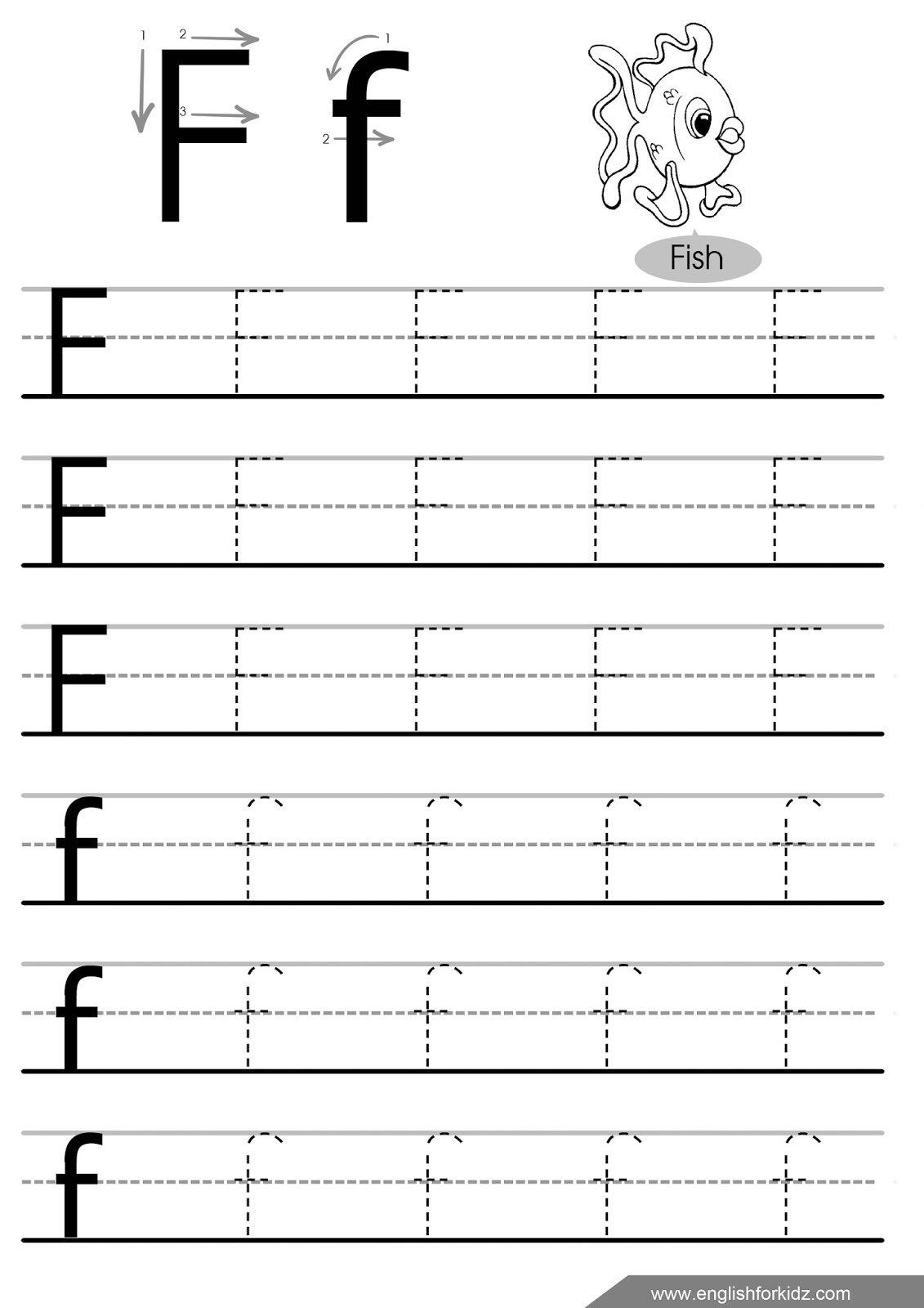 tracing letter worksheets