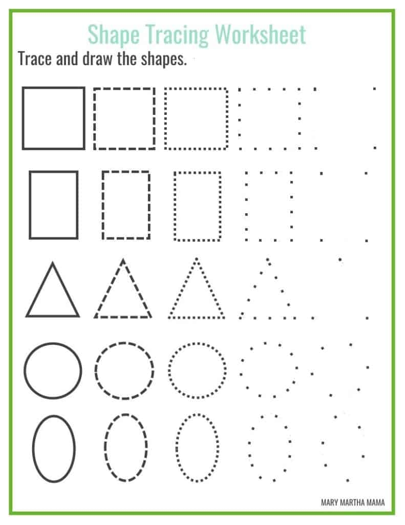 Tracing Basic Shapes Free Printables