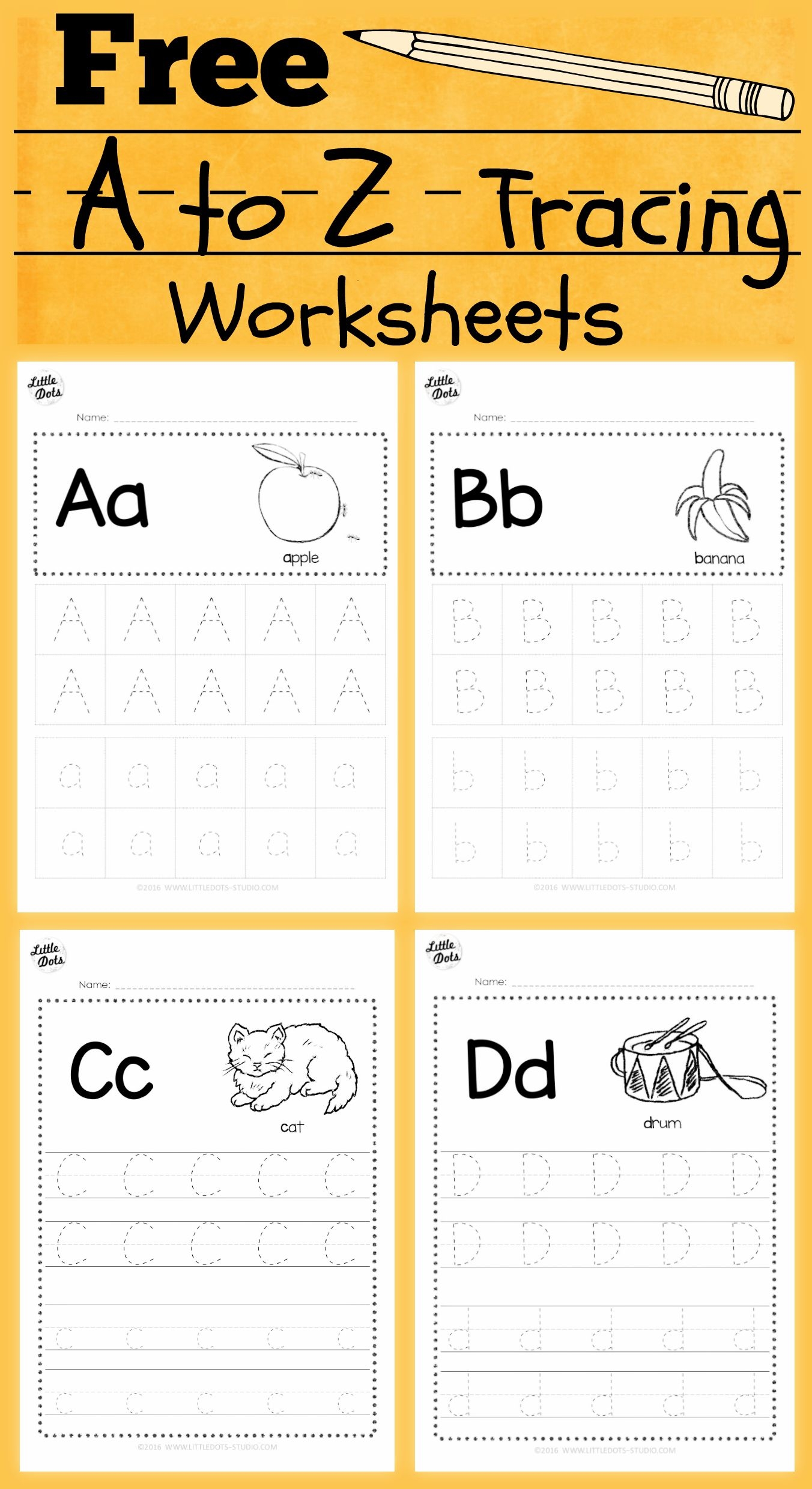 tracing letters printables pdf free