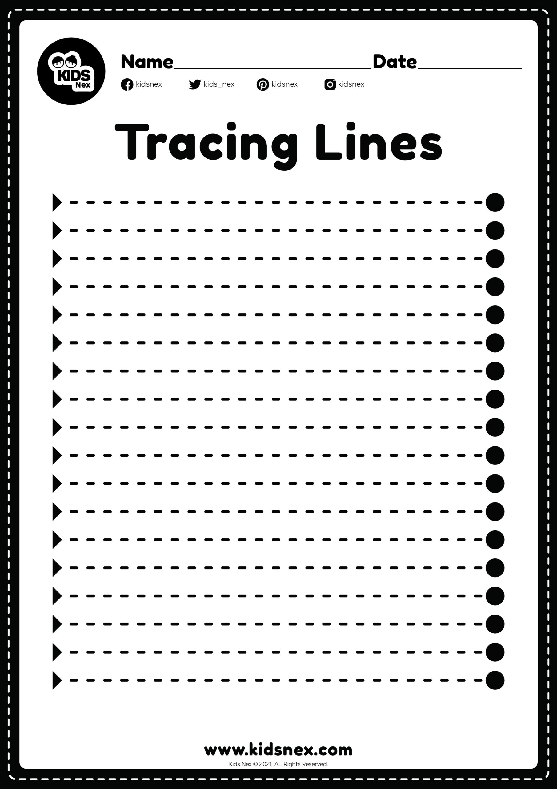 tracing lines free printable