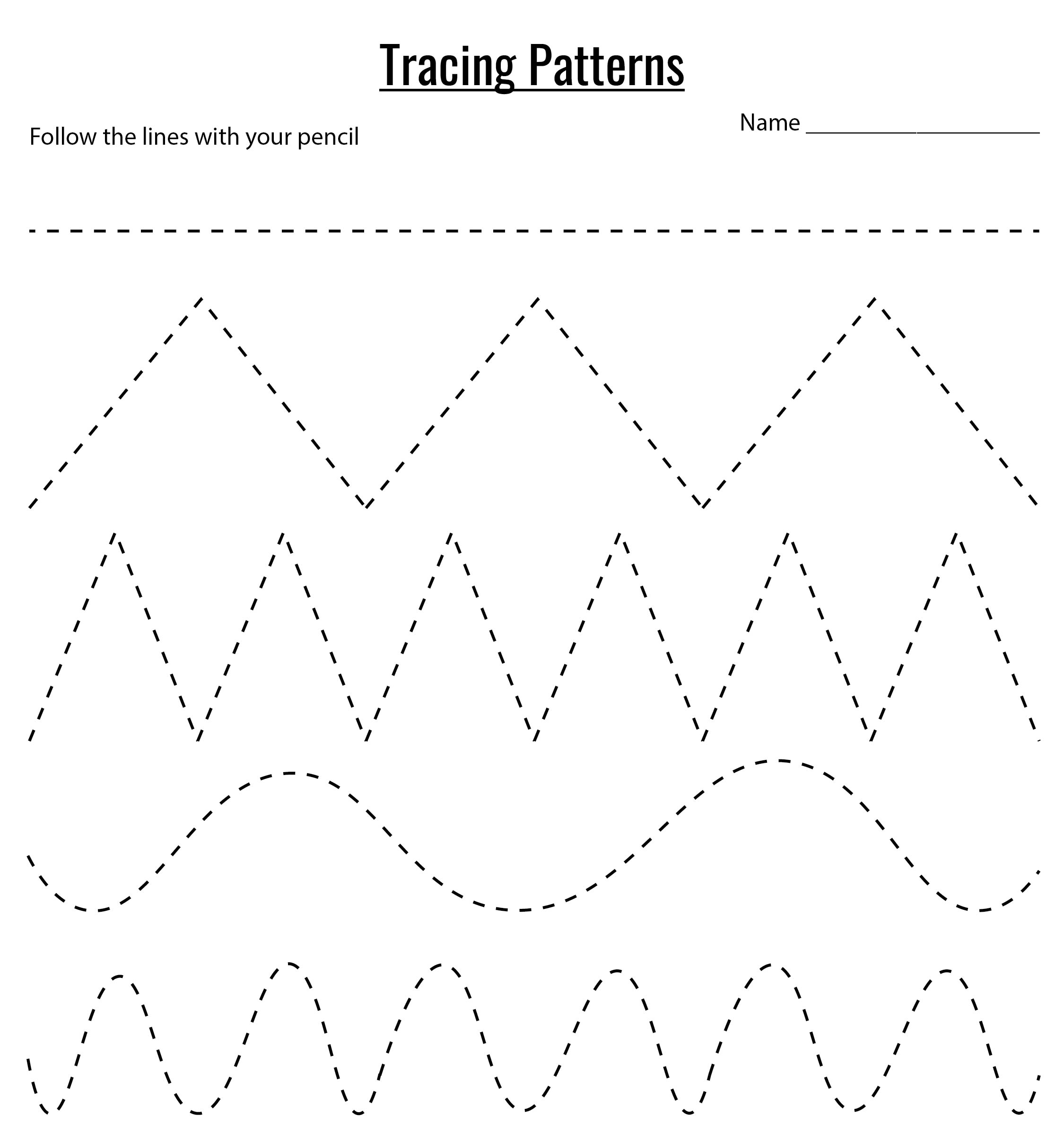 tracing lines free printables