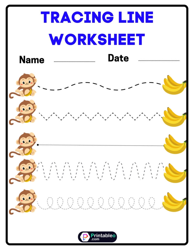 Tracing Lines Worksheets Pdf
