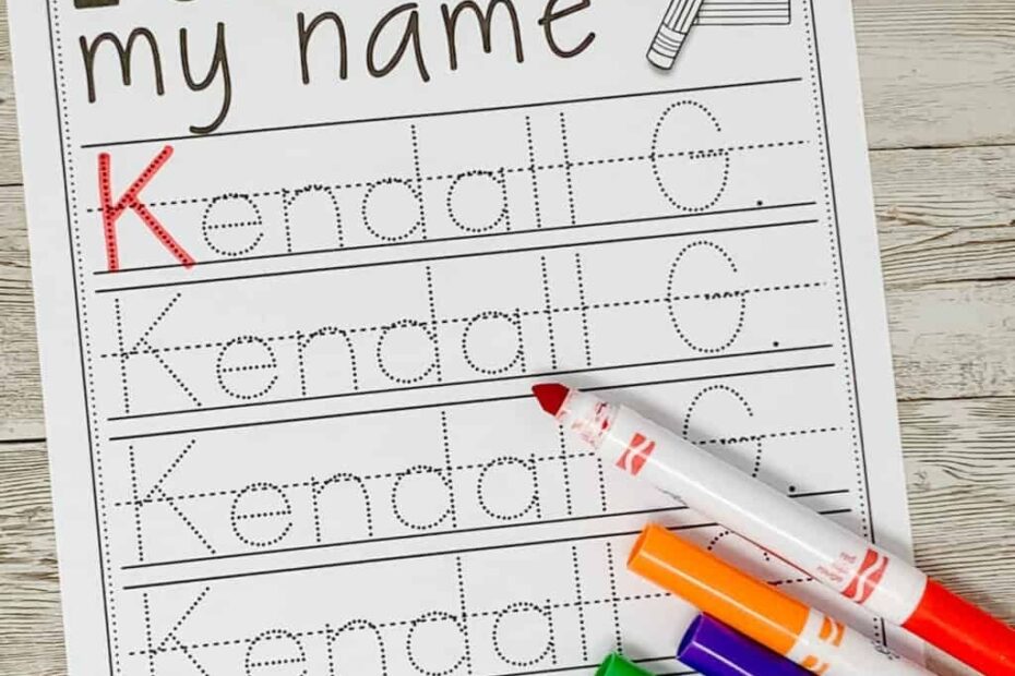 Tracing Name Practice For Preschoolers Name Tracing Generator