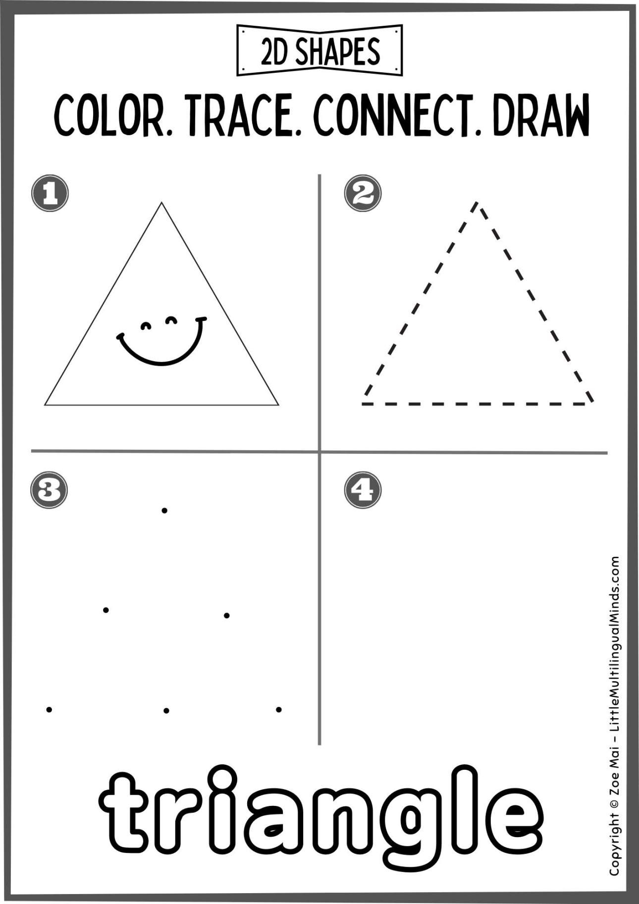 Tracing Shapes Color By Number English ESL Worksheets Pdf Doc 