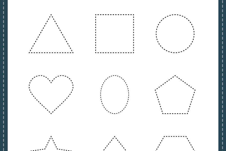 Tracing Shapes Worksheet Free PDF Printable