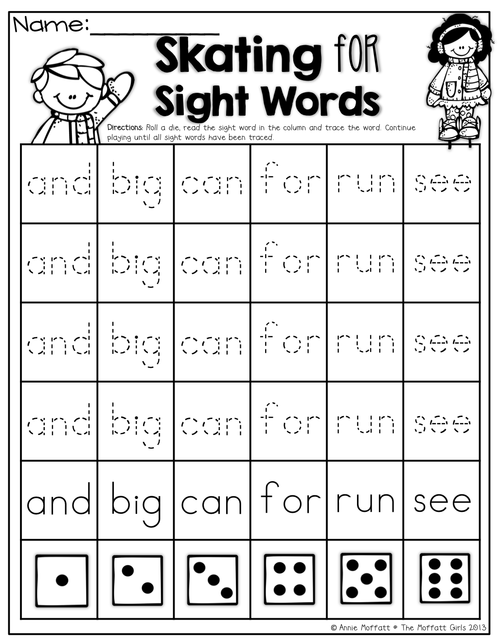 Tracing Sight Words Worksheets
