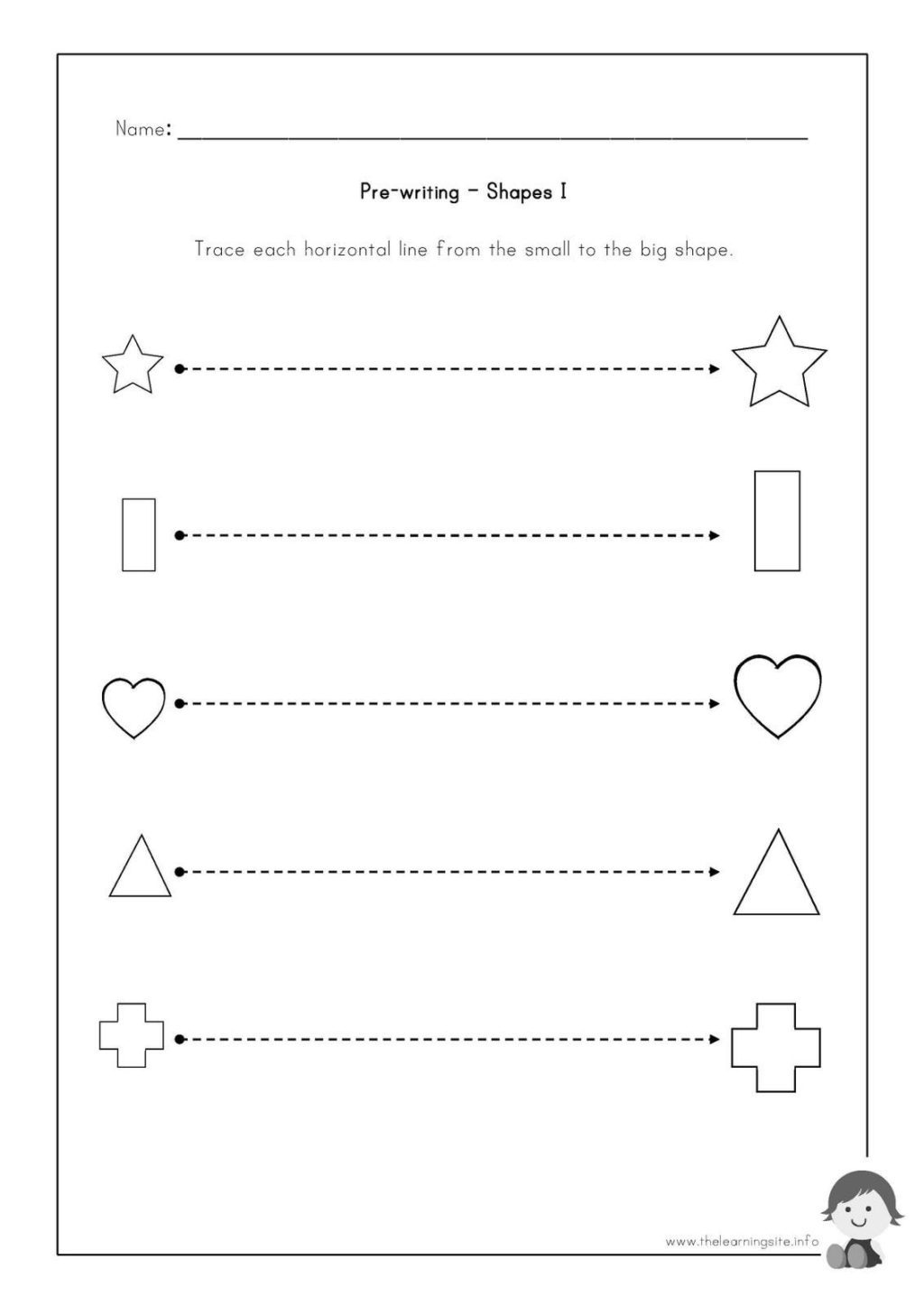 tracing straight lines worksheets