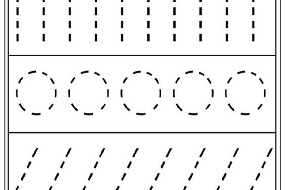 Tracing Straight Lines Worksheets For Preschool