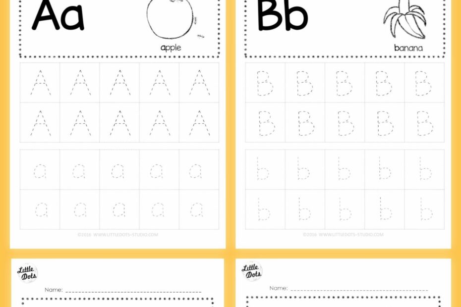 Tracing The Alphabet Worksheets For Preschool Printable Alph