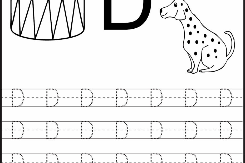 Tracing The Letter D Printable