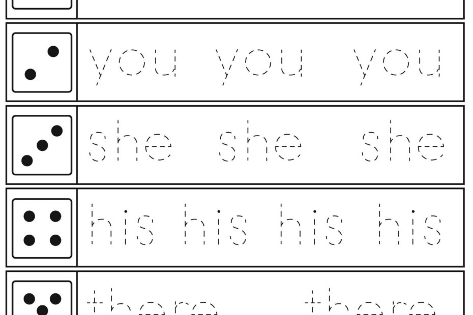 Tracing Words Worksheets Free Printable
