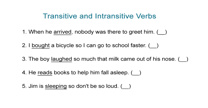 how to find transitive verbs