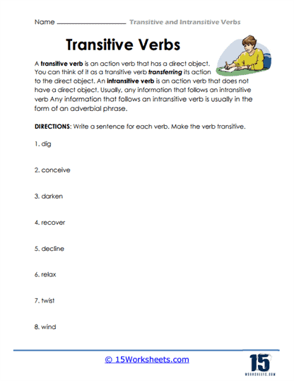 transitive and intransitive verb class 7