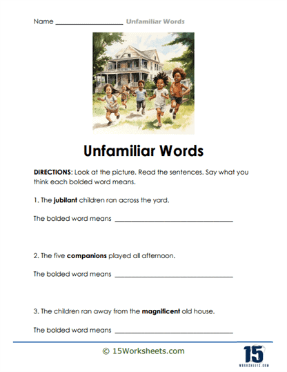 unfamiliar words for grade 3