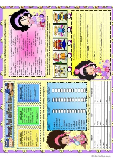 Verbs Tenses English ESL Worksheets Pdf Doc