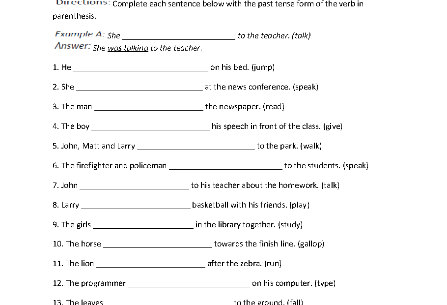 Verbs Worksheets Verb Tenses Worksheets