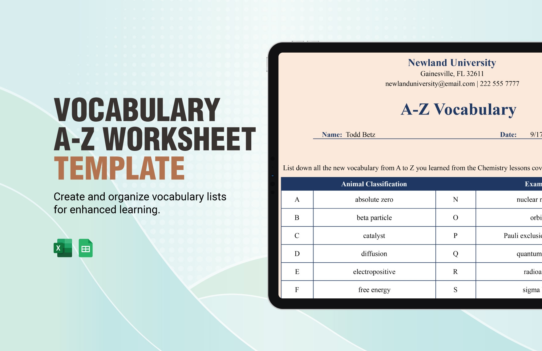 vocabulary a-z