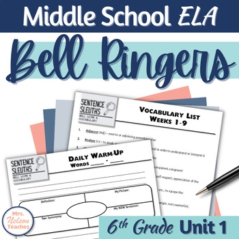 Vocabulary Activities 6th Grade Unit 1 By Mrs Nelson Teaches TPT