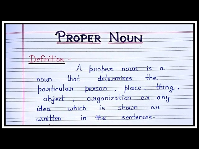 What Are Proper Nouns Definition And Examples English 53 OFF