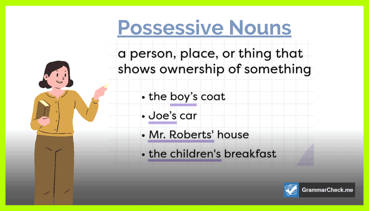 rules for plural and possessive names