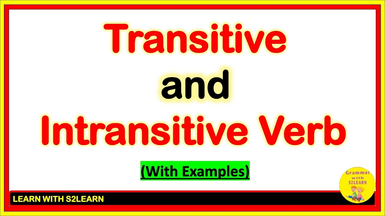 transitive verb and intransitive examples
