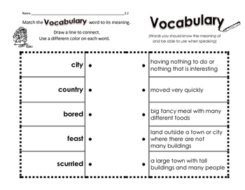 WONDERS 1st Grade VOCAB WORDS By McGraw Hill Vocabulary CONNECT