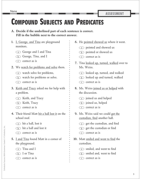 Worksheet On Subjects And Predicates Worksheet24