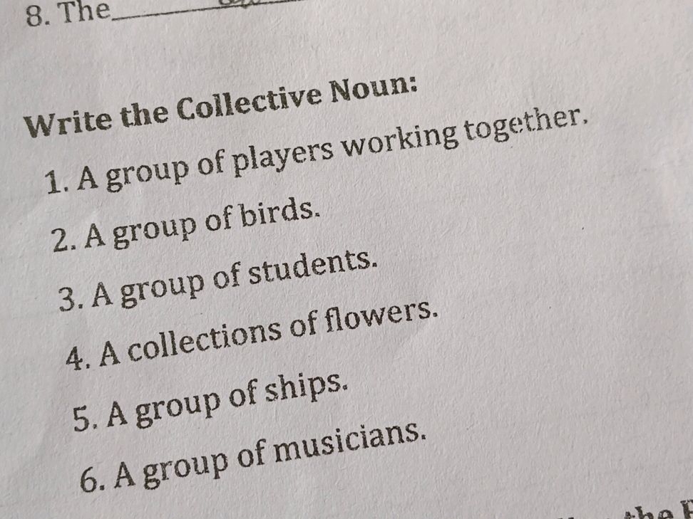 Write The Collective Noun 1 A Group Of StudyX