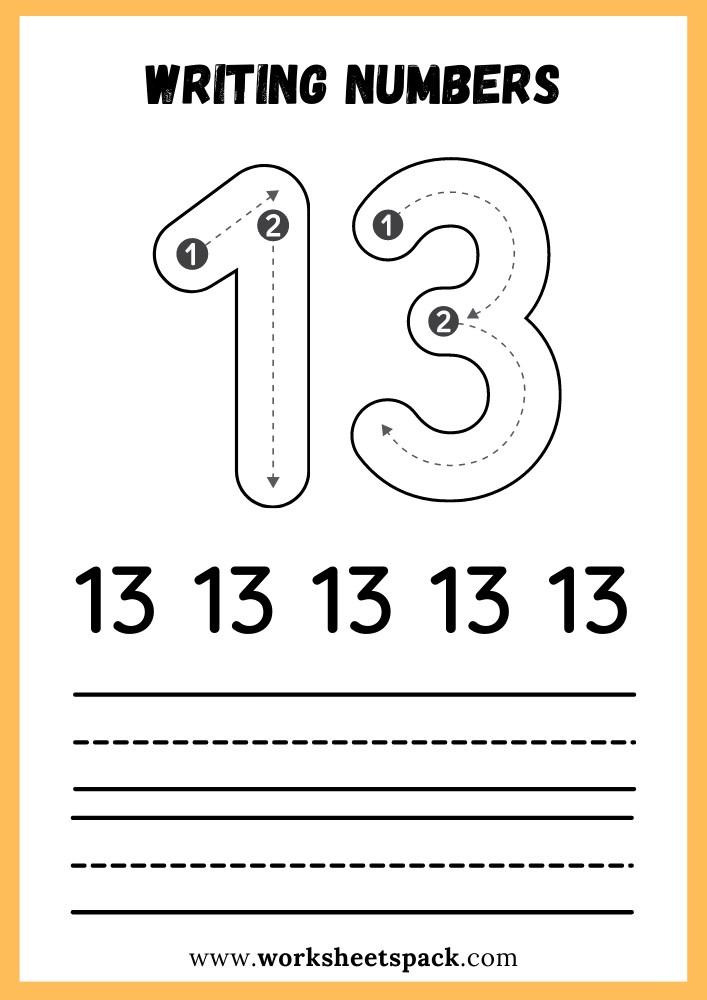 free printable math number tracing
