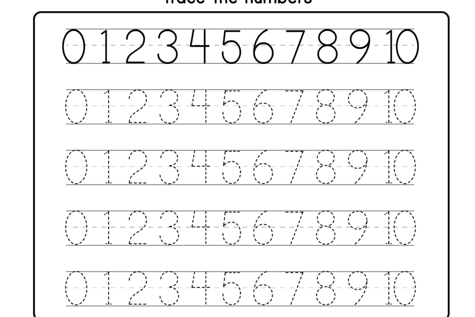 1 10 Number Tracing Worksheets Free Printable Worksheets Library