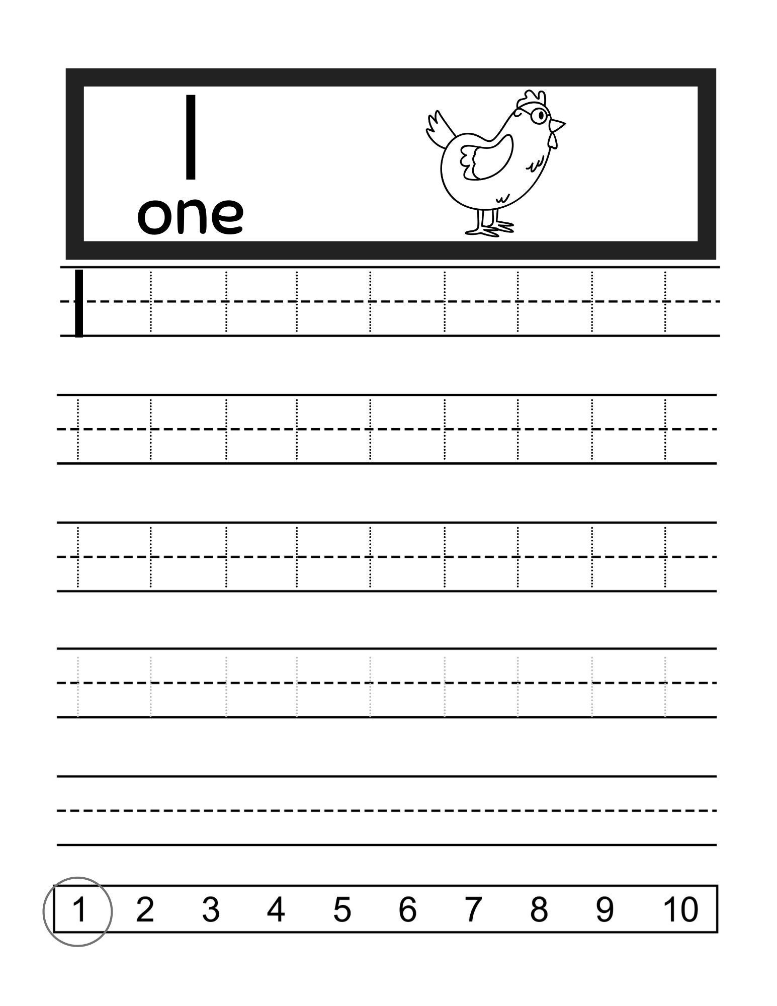 free printable number writing practice