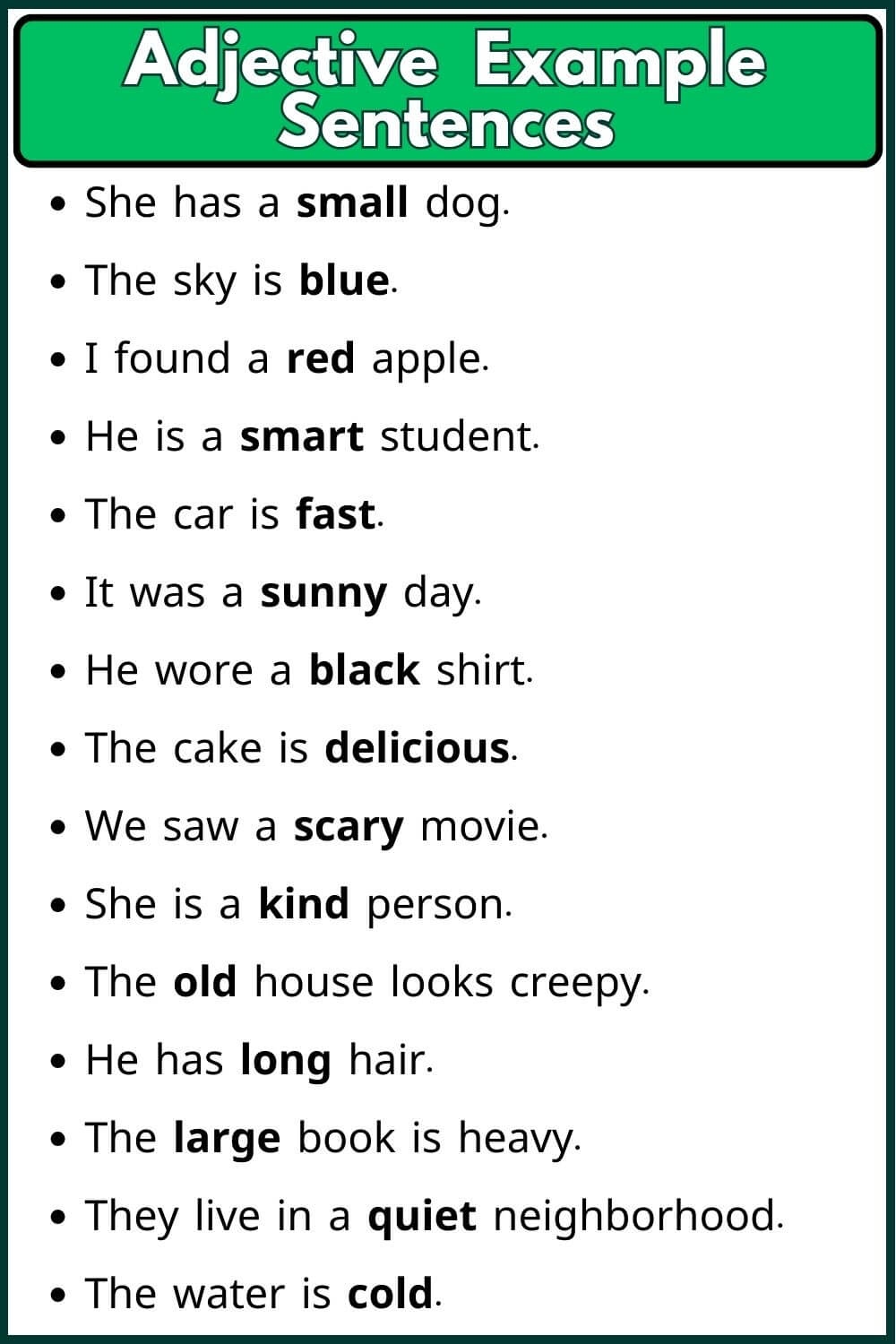examples of adjectives