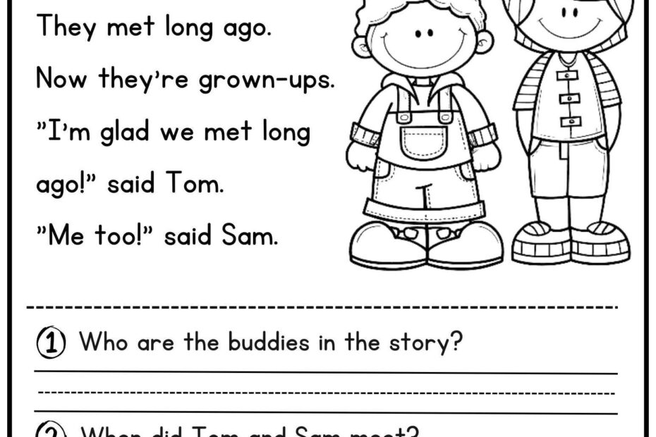 100 First Grade Reading Comprehension Passages Worksheets