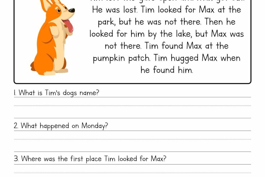 13 Short Story Reading Comprehension Worksheets Reading Worksheets Library