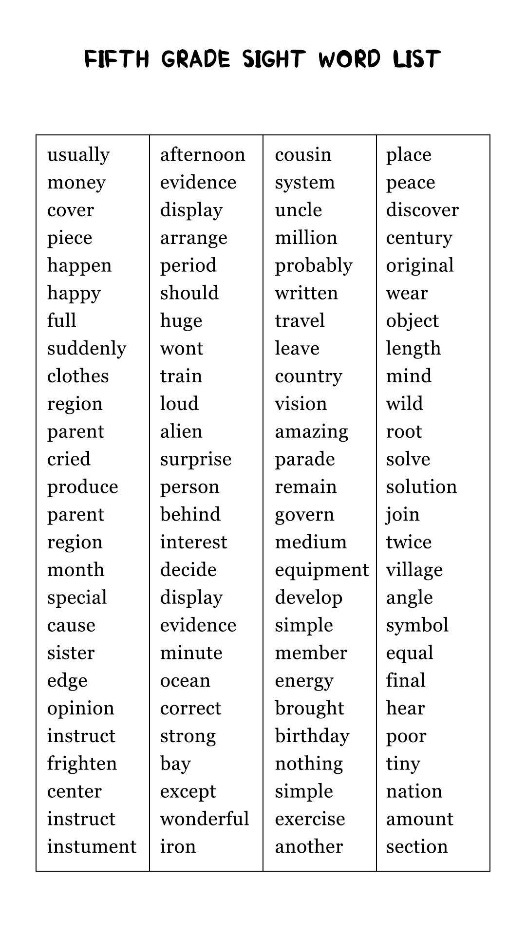 19 Sight Words Worksheets 5th Grade Free PDF At Worksheeto