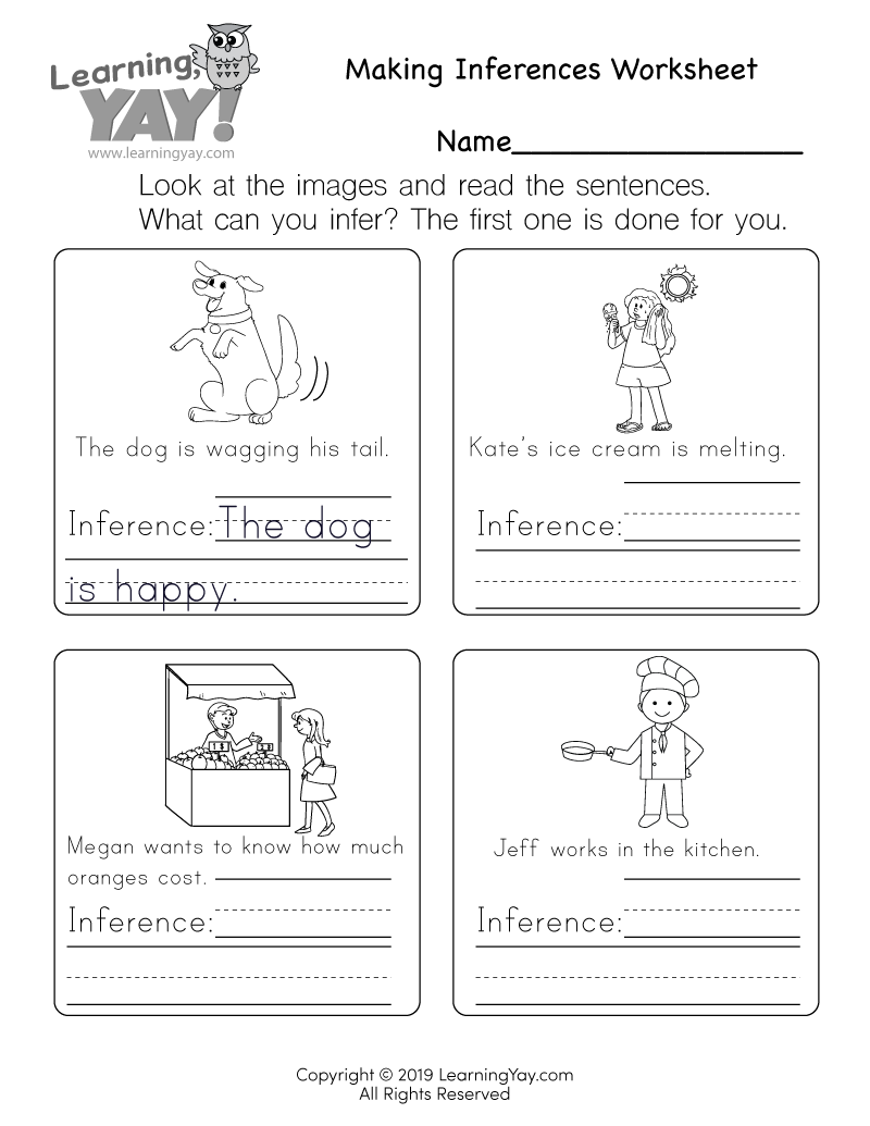 worksheets for 1st grade reading