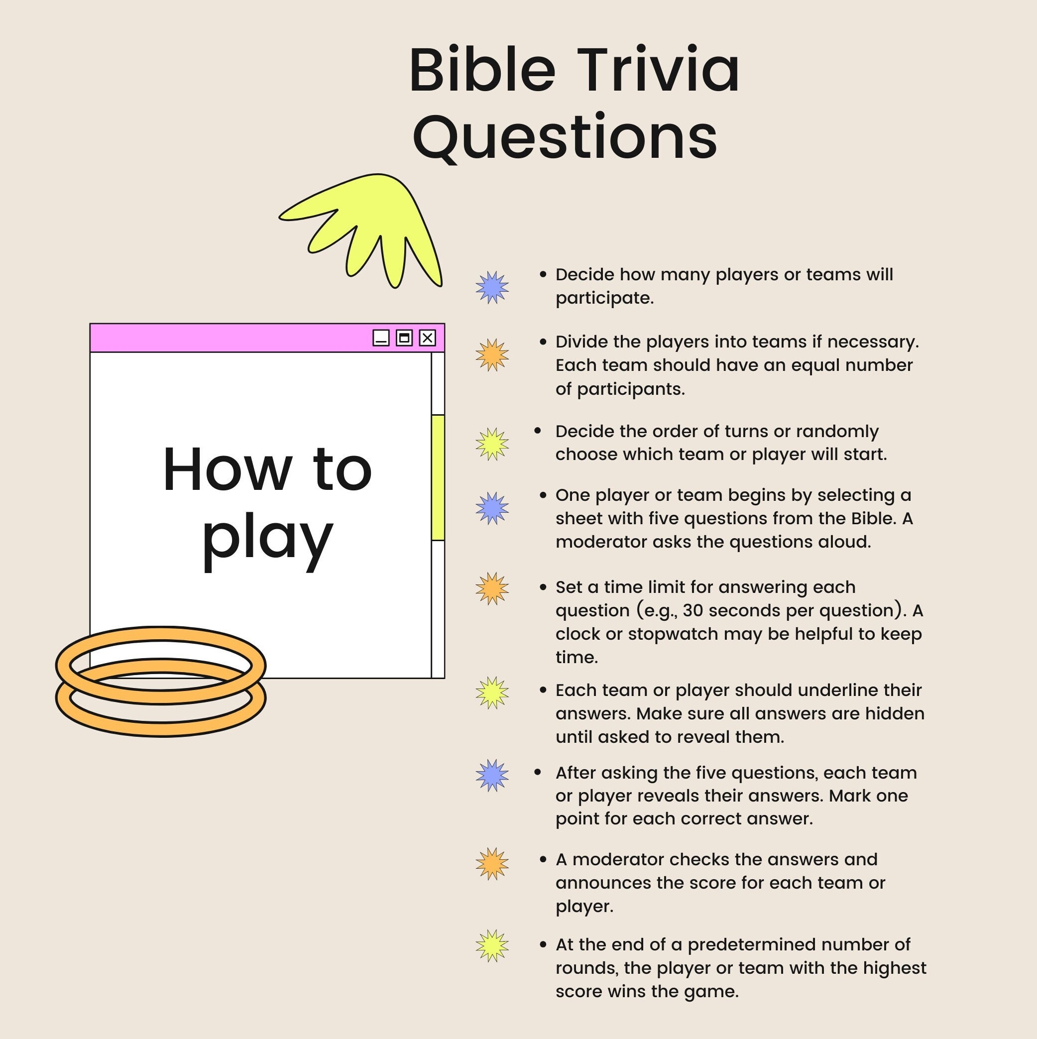 20 Pages Bible Trivia Quiz Bible Quiz Game With Multiple Choice 