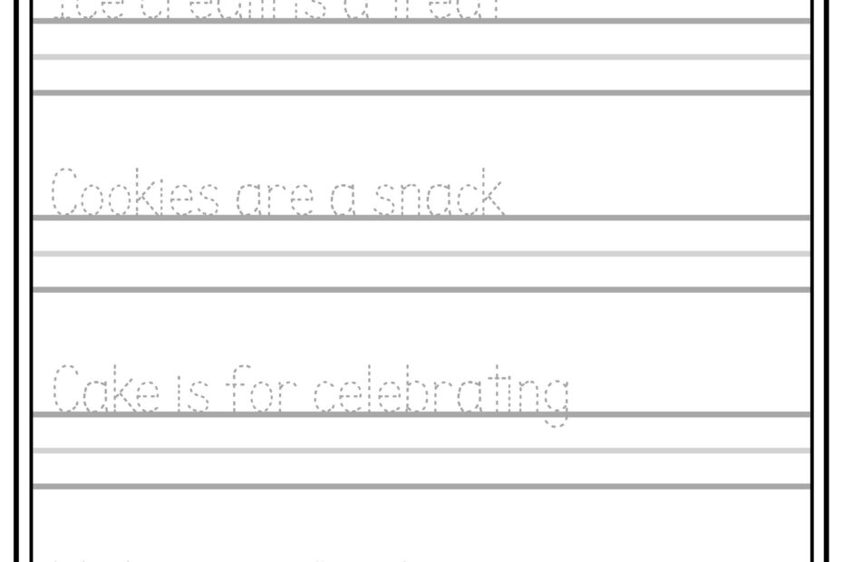 23 Printable Tracing And Writing English Worksheets Trace And