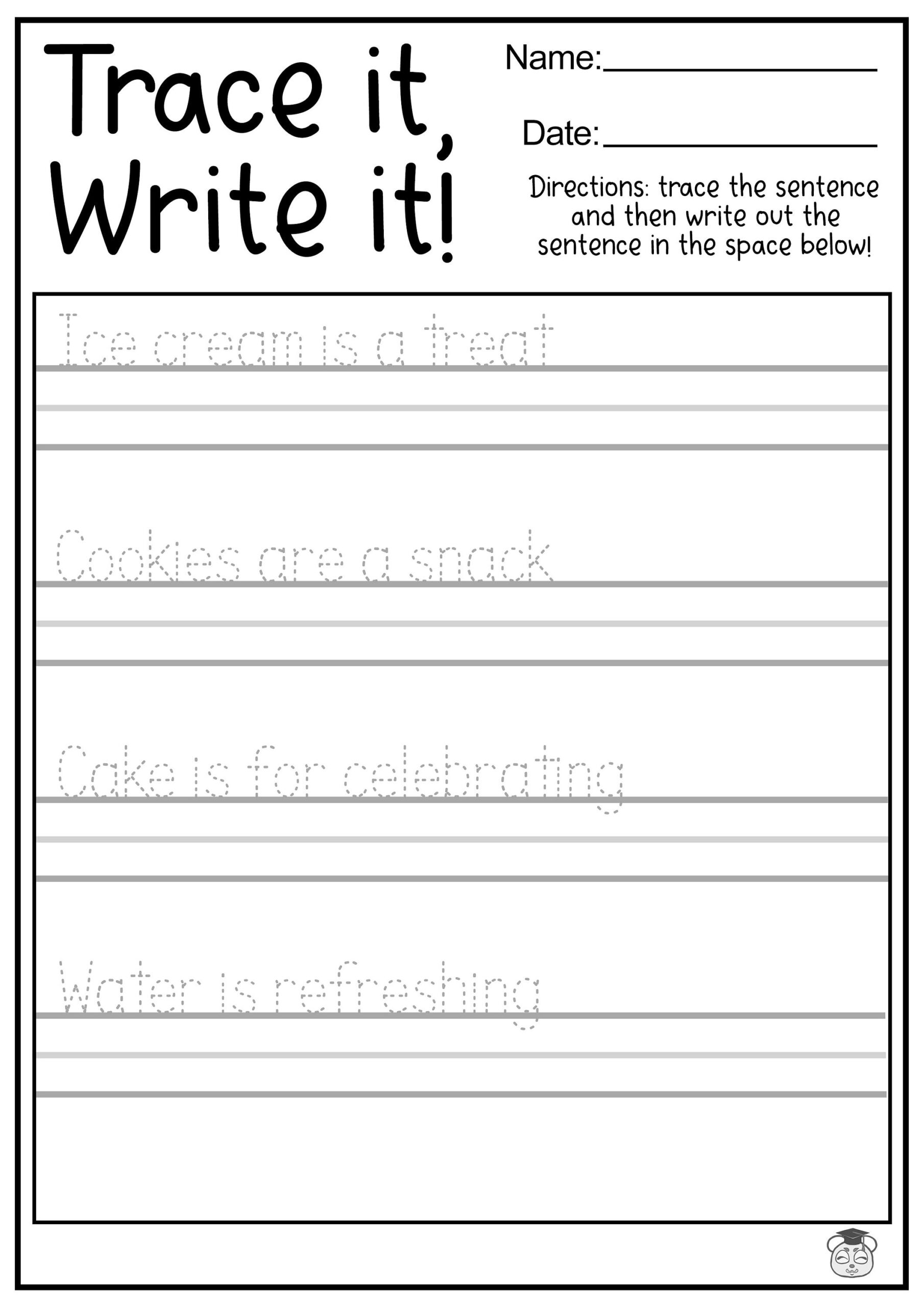 23 Printable Tracing And Writing English Worksheets Trace And 
