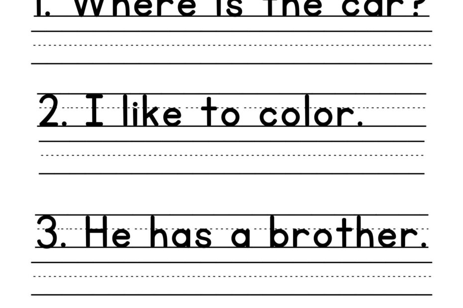 25 Printable Sentence Writing Worksheets Write The Sentence