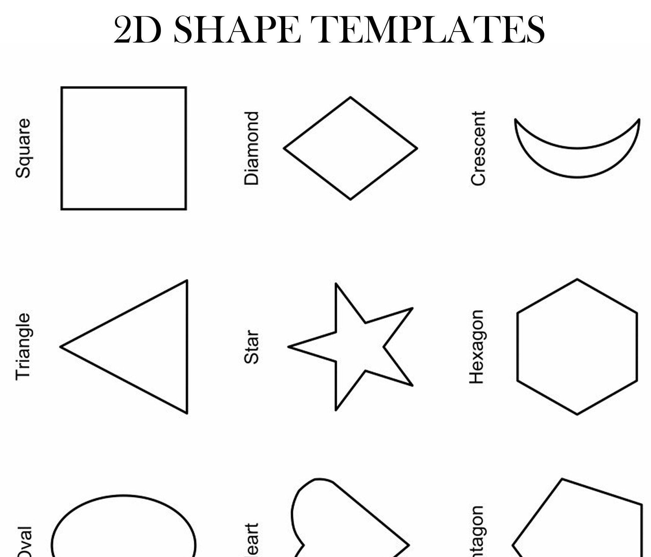 free printable shape tracers