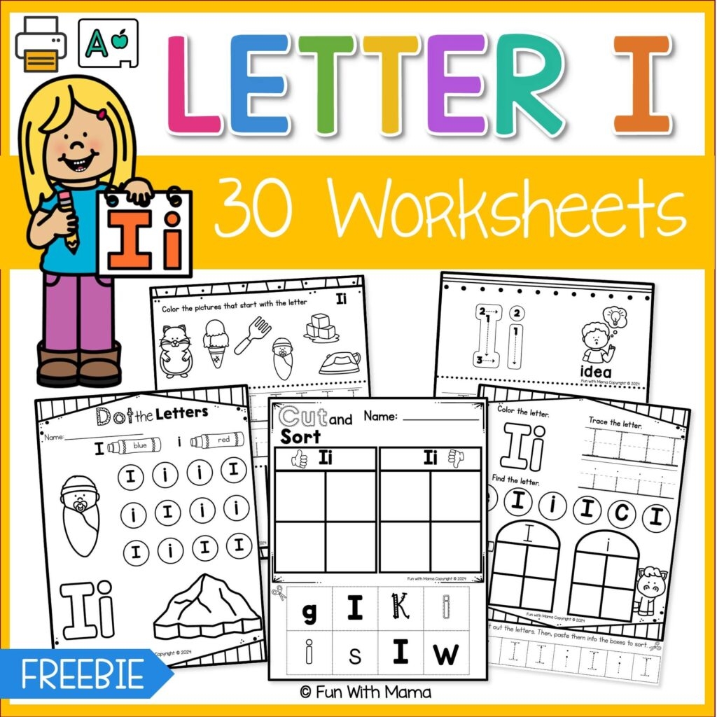 letter i printable worksheets