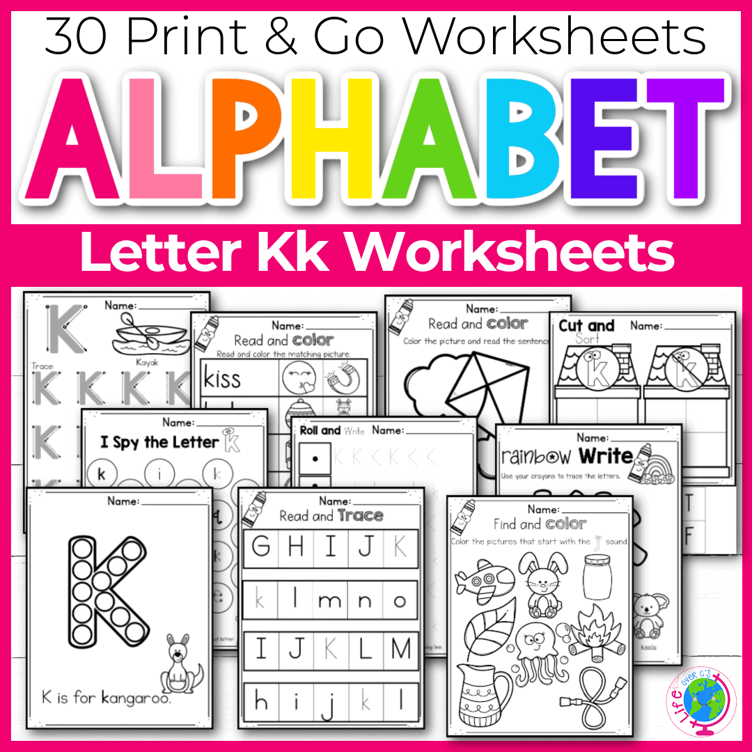 free letter k printable worksheets
