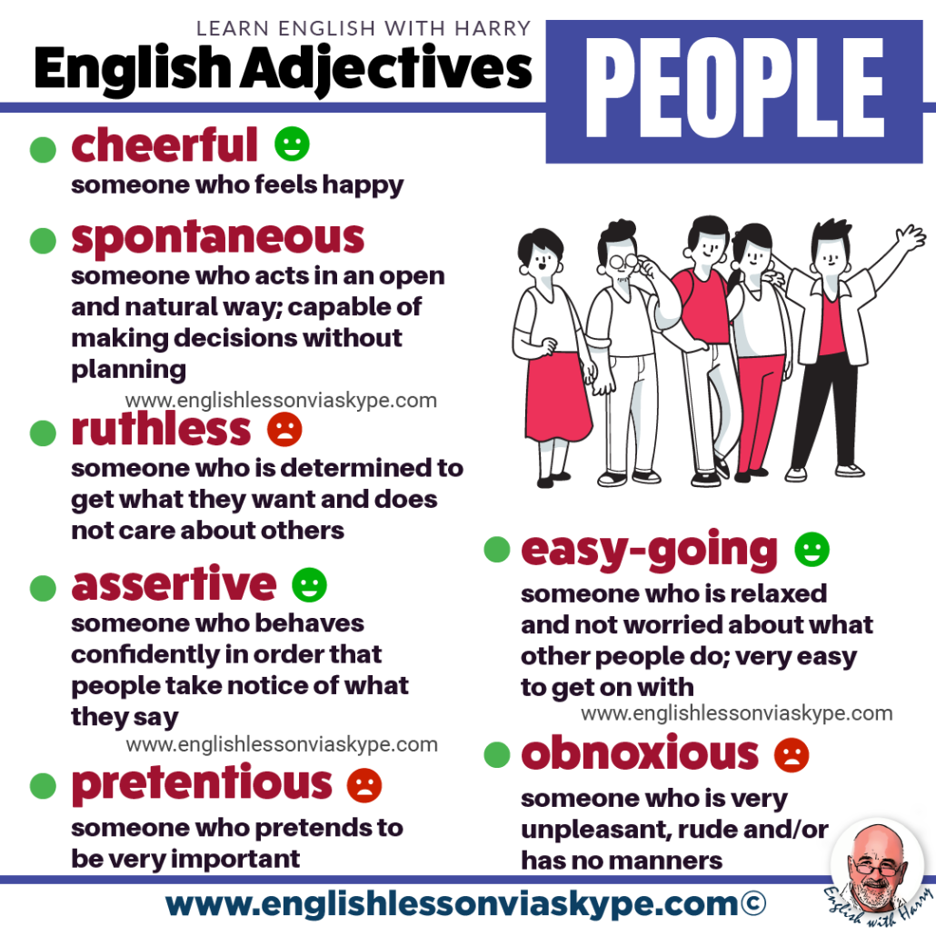 33 English Adjectives That Describe People And Personality