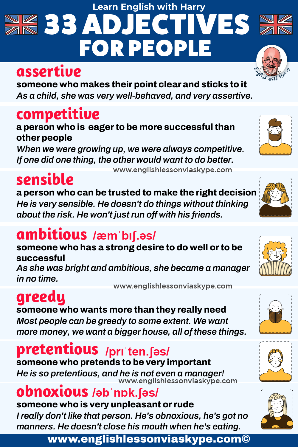33 English Adjectives That Describe People And Personality